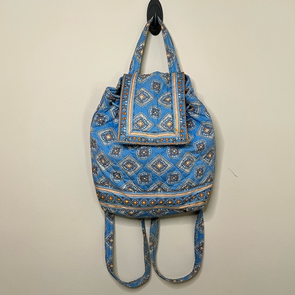 Vera Bradley traditional Blue Diamond design Backpack